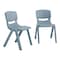 Flash Furniture Plastic Stacking School Chairs with 12 in Seat Height in Dusty Blue, 2PK 2-YU-YCX-001-DSTYBL-GG - alternate 1