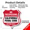 Signmission California No Trespassing Shield Sign Ca, 12 inch X 12 inch, Plastic Sign, 2PK SHI-P-2PACK-12-368 - alternate 6