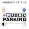 Signmission Public Parking Left, 18 Inch x 48 Inch, Vinyl Banner B-30822 - alternate 3