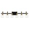 Jonathan Y Marais 44.25" 6-Light Iron/Glass Rustic Vintage LED Vanity Light, Black/Brass Gold JYL3557A - alternate 10
