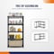 4Dock Light Duty 5-Tier Wire Storage Shelving, 36 x 16 x 72in CJ017 - alternate 4