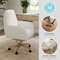 Martha Stewart Clara Upholstered Office Chair in Off White/Polished Brass CH-240231-1-CR-GLD-MS - alternate 10