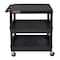 Luxor Utility Cart with Lipped Plastic Shelves, 400 lb Load Capacity, 3 Shelves, 24 in L, 32 in W TC211-B - alternate 17