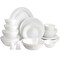 Gibson Ultra 36 Piece Tempered Opal Glass Combo Dinnerware Set in White 97082.36 - alternate 1