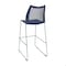Flash Furniture HERCULES Series Navy Stack Bar Stool with Air-Vent Back and Gray Powder Coated Sled Base, 3PK 3-RUT-498A-BS-NV-GG - alternate 9