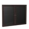 Ghent 2 Door Enclosed Flannel Letter Board, Bronze Aluminum Frame, 3'H x 4'W, Black PB23648B-BK - alternate 1