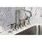 Kingston Brass Bridge Kitchen Faucet with Brass Sprayer, Brushed Nickel KS8258DKLBS - alternate 6