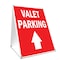 Signmission Valet Parking With Up Arrow, 36 Inch x 24 Inch A-frame Yard Sign, Plastic Sign SBC-2436-Valet Parking With Up Arrow - alternate 1