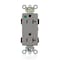 Leviton Straight Blade Receptacle, 5-20R, 20 A, 125V AC, Flush Mount, Self-Grounded M1636-HGG - alternate 1