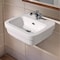 Whitehaus Collection 21 in Rectangular Wall Mount Basin with Overflow Control Ledge, Single Faucet Drilling and Overflow B-EVO15 - alternate 4