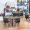 Regency Round Kee Adjustable Classroom Table W/ 4 Andy Stack Chairs, 48 in W, 48 in L, Noble Oak TB48RNDNOAPBK45BK - alternate 5