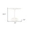 Homeroots 32" White Rounded Marble And Metal Pedestal Base Dining Table 520849 - alternate 14