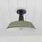 Jonathan Y Camila 14" 1-Light Classic Industrial Indoor/Outdoor Iron LED Semi Flush Mount, Matte Olive Green JYL7617I - alternate 9