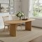 Homeroots 79" Natural Solid Wood Double Pedestal Base Oval Dining Table 712133 - alternate 5