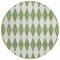 Homeroots 8' Green And Ivory Round Geometric Washable Indoor Outdoor Area Rug 577051 - alternate 4