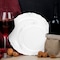 Smarty Had A Party Clear w/Silver Vintage Rim Round Plastic Dinnerware Set (120 Dinner Plates+120 Salad Plates), 240PK 860CSVP-CASE - alternate 9