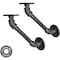 Ironwerks Designs Black Malleable Iron  Shelf Bracket (Hardware Only), 2PK XV-P4U8-9AIB - alternate 3