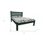 Homeroots Dark Green Solid Wood Queen Bed Frame 546890 - alternate 4