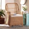Bali & Pari Teresa Bohemian Light Honey Scalloped Rattan Arm Chair 250-13953-ZORO - alternate 4