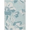 Homeroots 5' X 8' Teal Blue Aqua And Ivory Floral Washable Indoor Outdoor Area Rug 589573 - alternate 6
