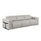Homeroots 100" Light Gray Top Grain Leather Reclining Metal USB Sofa 720431 - alternate 9