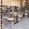 Flash Furniture HERCULES Silver Antique Finish with Clear Coat Ladder Back Metal Restaurant Chair - Tan Vinyl Seat XU-DG694BLAD-CLR-TNV-GG - alternate 9