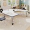 Flash Furniture Commercial Adjustable Height Horseshoe Activity Table with Locking Casters-White XU-A6066-HRSE-WHT-T-P-CAS-GG - alternate 10
