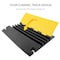 Pyle Cable Ramp, 3.14 in H, 31-1/2 in L, 23.20 in W, 4 Channel, Thermoplastic Rubber PCBLCO108 - alternate 9