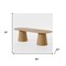 Homeroots 86" Natural Wood Double Pedestal Base Oval Dining Table 720685 - alternate 4