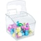 Azar Displays Clear Styrene Candy Bin Hinged Lid with Price Tag Slot, 7"H x 7.75"W x 7.75"D 400433 - alternate 5