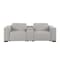 Homeroots 93in Light Gray and Brown Leather Power Reclining Loveseat With Storage 720542 - alternate 1