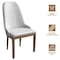 Leisuremod Verisma Collection Modern Wooden Dining Chair in Black Fabric with Light Grey Front VC57BFLGR - alternate 9