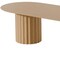 Homeroots 86" Natural Wood Double Pedestal Base Oval Dining Table 720681 - alternate 4