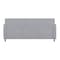 Flash Furniture HERCULES Diplomat Gray LeatherSoft Sofa with Clean Line-Stitched Frame and Chrome Legs BT-827-3-GY-CHR-GG - alternate 9