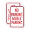 Signmission No Double Parking, 18'' X 24'' 2 Signs, Heavy Gauge Aluminum, 2PK A-1824-2PACK-25101 - alternate 1