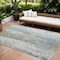 Homeroots 8' X 10' Blue Green And Ivory Abstract Washable Indoor Outdoor Area Rug 604574 - alternate 1