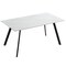 Homeroots 71" White and Black Sintered Stone and Steel Dining Table 535199 - alternate 1