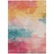 Homeroots 5' X 8' Pink Gold And Teal Blue Abstract Washable Indoor Outdoor Area Rug 611277 - alternate 8