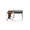 Homeroots 32" Black Wood and Stainless Steel Computer Desk 723770 - alternate 7