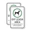 Signmission Off Leash Area Dogs Must Be Under Control Owner M, 12'' X 18'' 2 Signs, Heavy Gauge Aluminum, 2PK A-1218-2PACK-24919 - alternate 1
