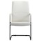 Leisuremod Evander Office Chair in Upholstered Leather and Iron Frame, White EGO23WL - alternate 6