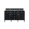 James Martin Vanities Brittany 60" Double Vanity, Black Onyx, w/ 3 CM Tajnar Eclos Top 650-V60D-BKO-3TJR - alternate 4