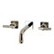 Kingston Brass Double-Handle Wall Mount Bathroom Faucet with Knurled Handle, Polished Nickel KS6126KNL - alternate 1