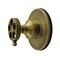 Kingston Brass Single-Handle Six-Way Diverter Valve with Knurled Handle and Round Trim Kit, Antique Brass KS4033RKZ - alternate 1