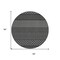 Homeroots 8' Black And Ivory Round Chevron Washable Indoor Outdoor Area Rug 612240 - alternate 6