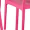 Homeroots Set of Two Fuchsia Heavy Duty Plastic Outdoor Stacking Dining Chairs, 2PK 565200 - alternate 5