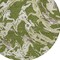 Homeroots 8' Olive Green And Ivory Round Abstract Washable Indoor Outdoor Area Rug 600116 - alternate 7