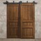 Sartodoors Sliding Closet Barn Bypass Doors 56 x 84 inches, Ego 5012 Cognac Oak Veneer, Modern 6.6ft Rails Ha EGO5012BBB-DKO-5684 - alternate 5