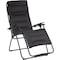 Homeroots 30" Black Steel Outdoor Zero Gravity Chair with Black Cushion 320605 - alternate 1