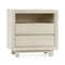 Homeroots 27" Distressed Sand Two Drawer Solid Wood Nightstand 549967 - alternate 1